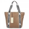 Modna Torebka Damska Shopper Bag firmy Herisson 1502H431 Ciemno Beżowa